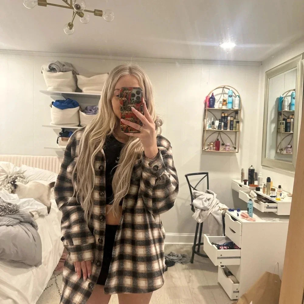 vintage flannel jacket L - Picture 10 of 11